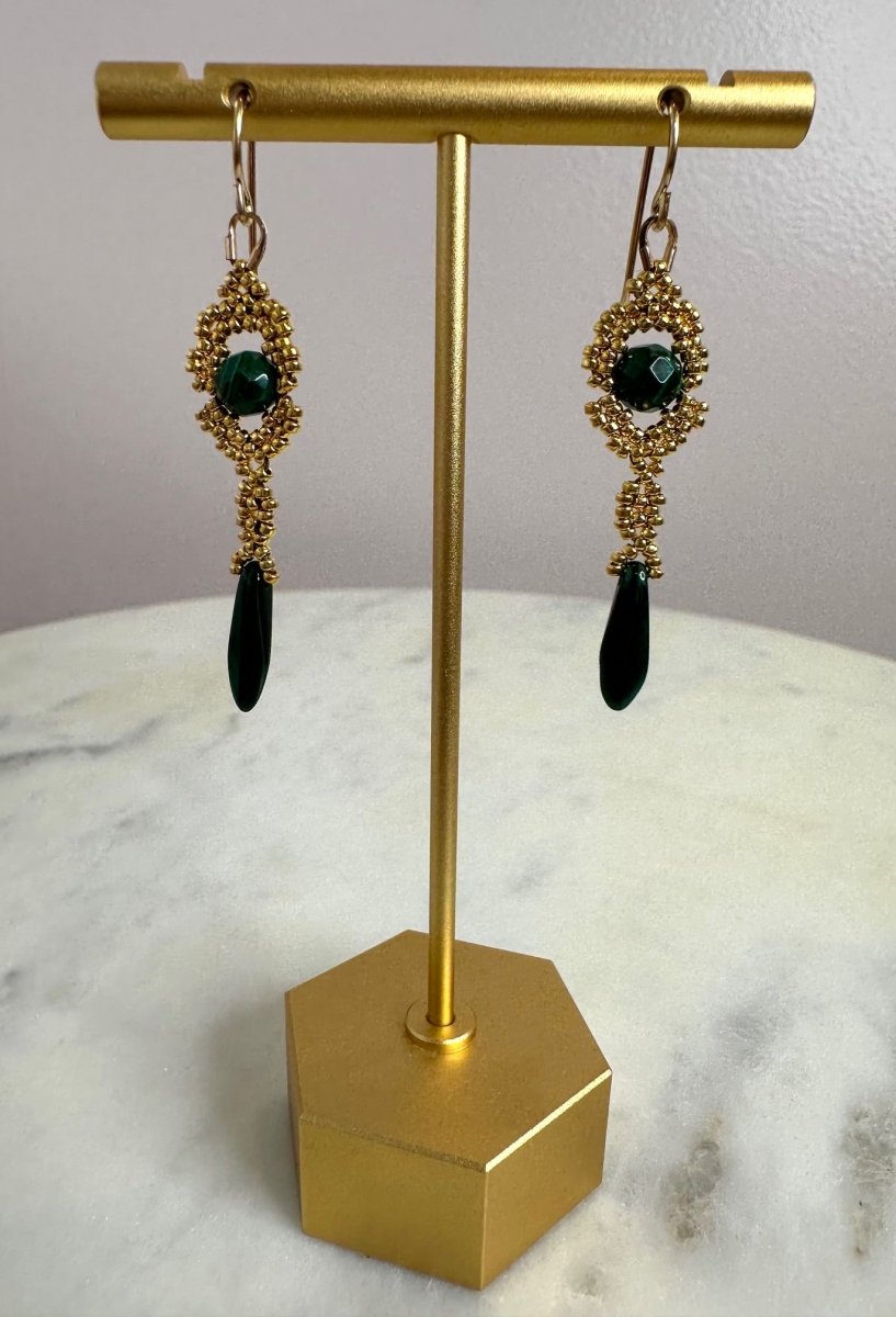 Debra Pyatt - Gold Beaded EarringsDebra PyeattEARRINGS