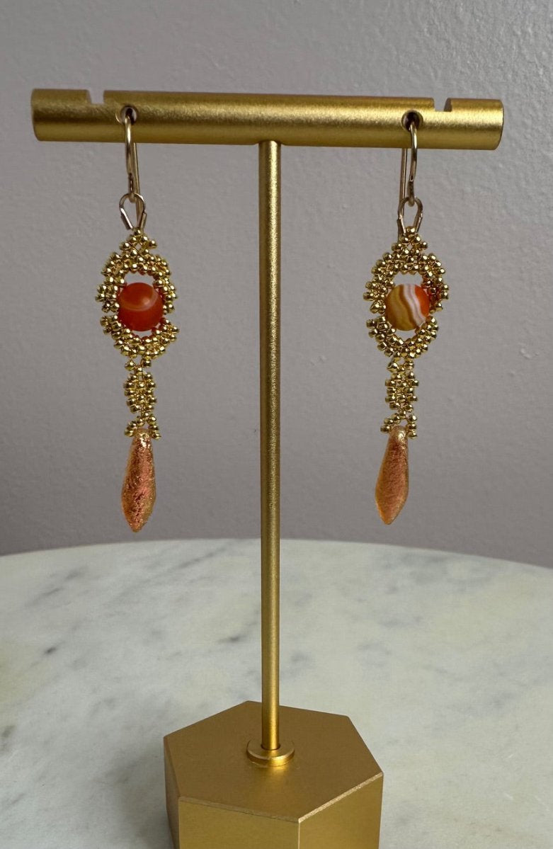 Debra Pyatt - Gold Beaded EarringsDebra PyeattEARRINGS