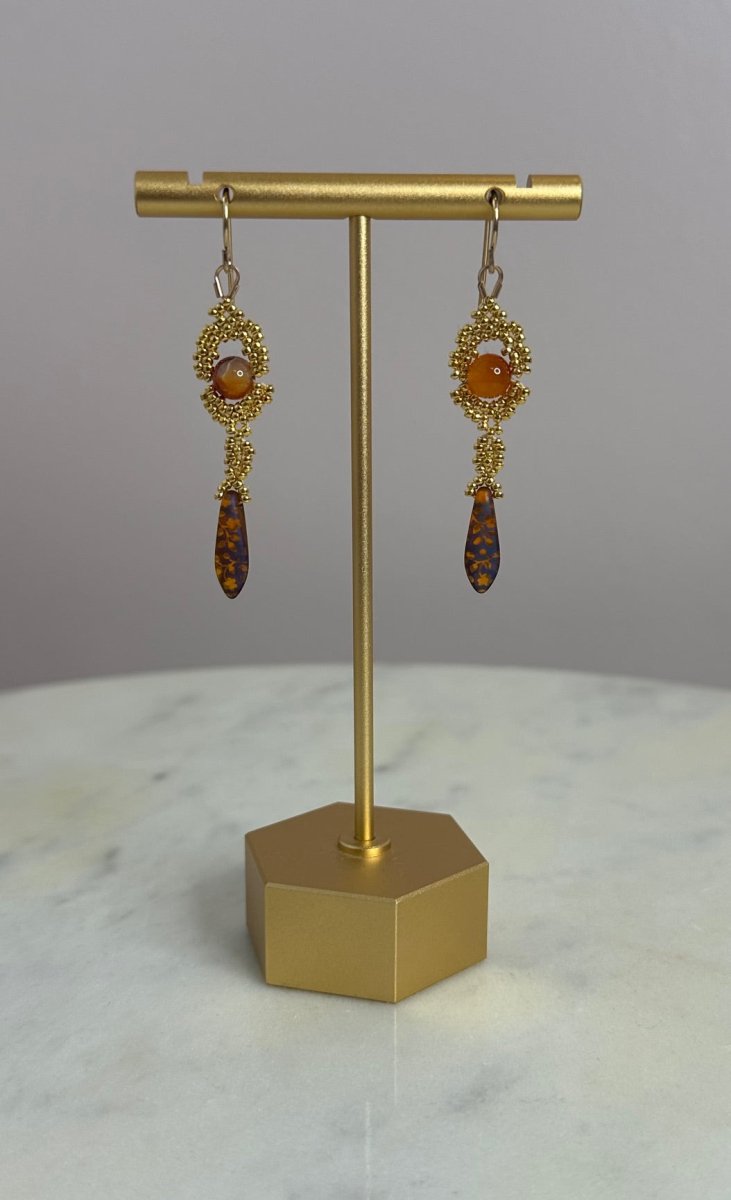 Debra Pyatt - Gold Beaded EarringsDebra PyeattEARRINGS