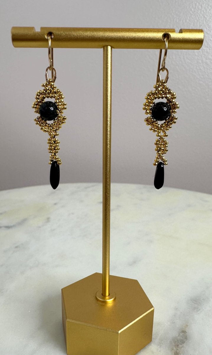 Debra Pyatt - Gold Beaded EarringsDebra PyeattEARRINGS