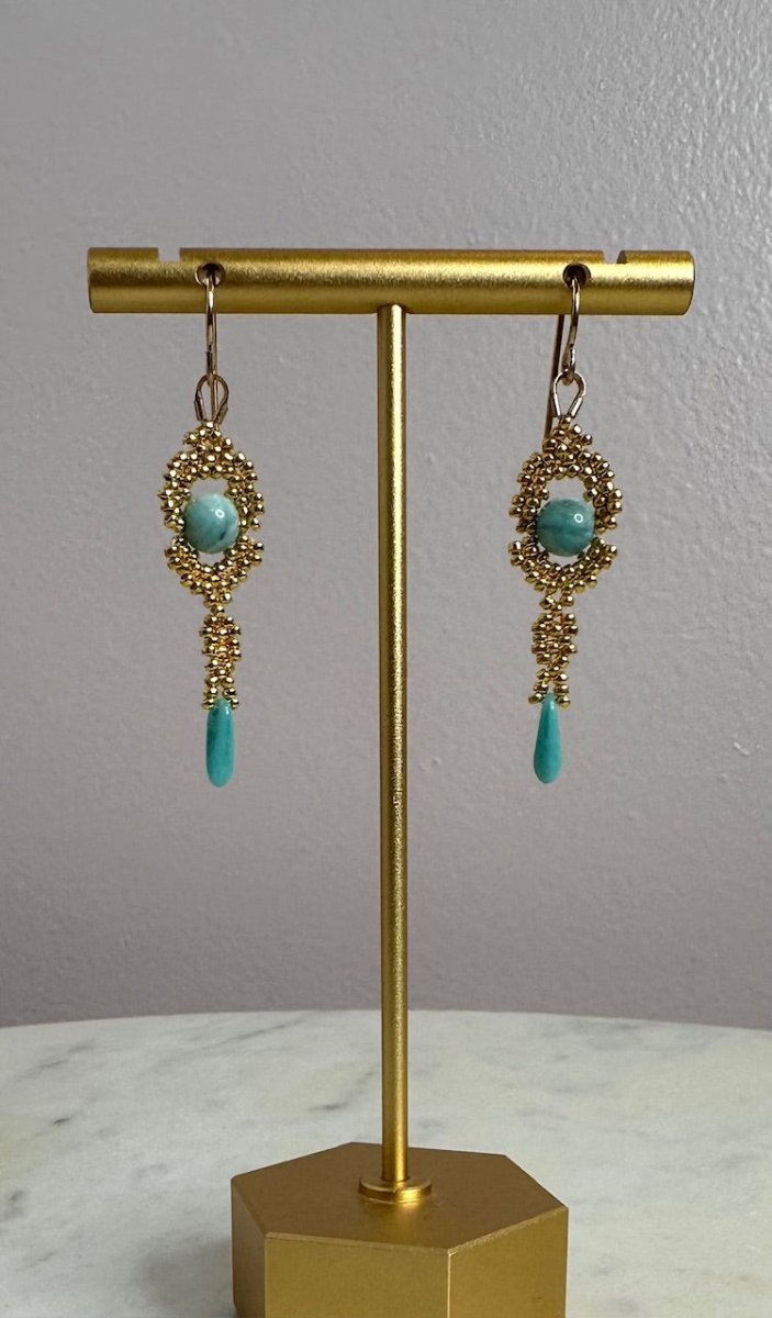 Debra Pyatt - Gold Beaded EarringsDebra PyeattEARRINGS