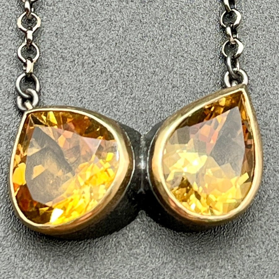 Double Citrine NecklaceBORANECKLACES