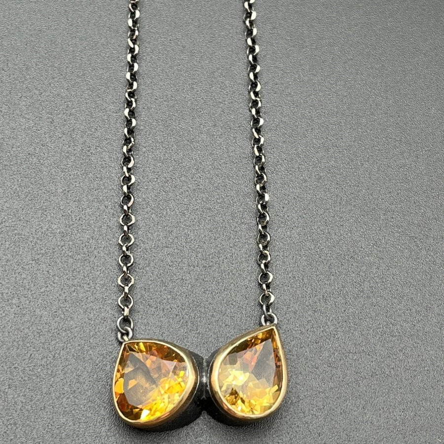 Double Citrine NecklaceBORANECKLACES