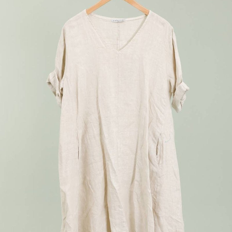 Dress 100% linen: Whitela maison des fibres naturellesDRESS