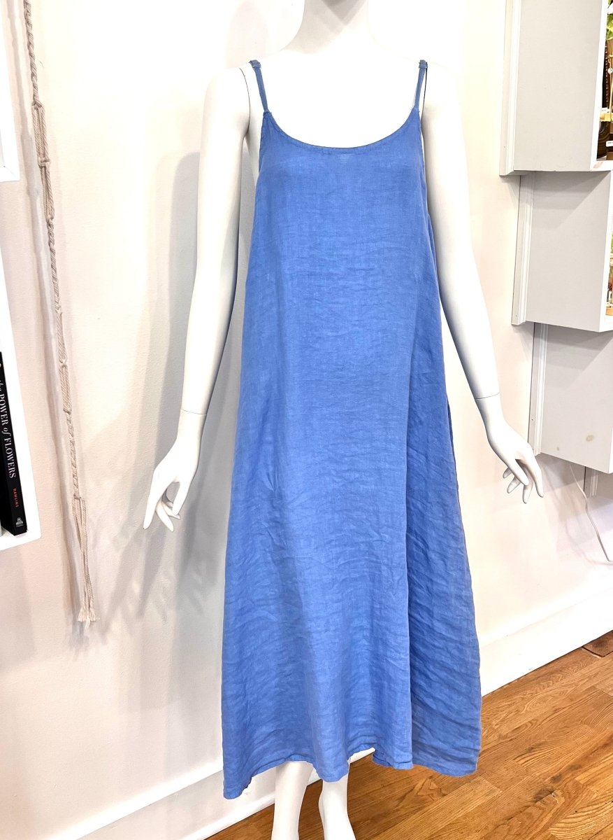 DRESS 100%LINEN: AZZURO BLUEla maison des fibres naturellesDRESS