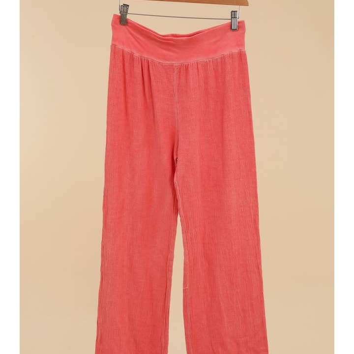 Easy Pants in Camel and Coralla maison des fibres naturellespants