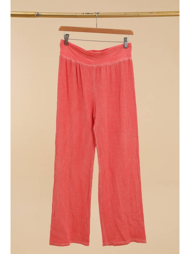 Easy Pants in Camel and Coralla maison des fibres naturellespants