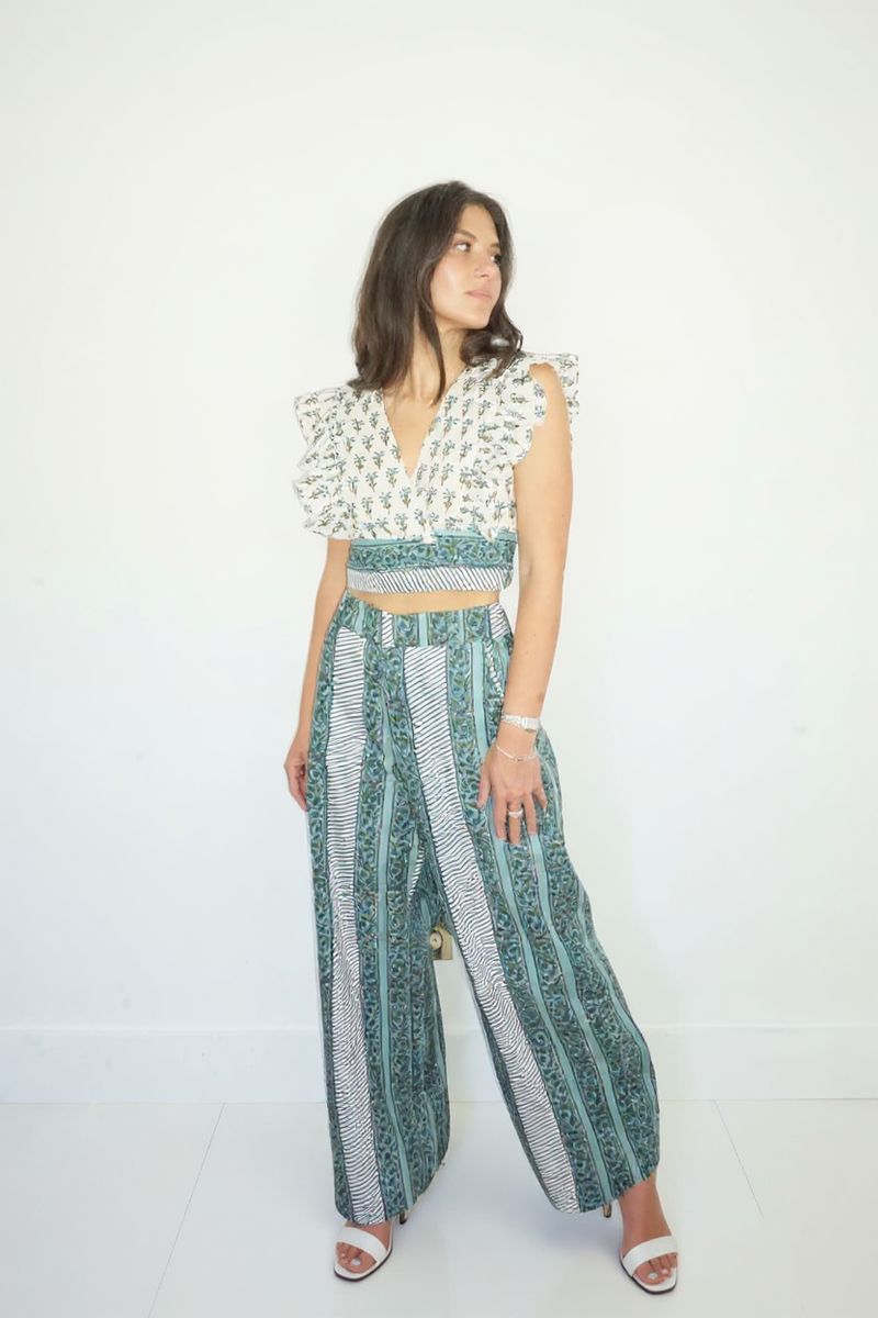 Edison Pant in Mystic Blue Stripenibimtk.comPANTS