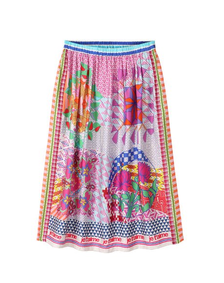 Elizabeth Rangoli Printed Midi Skirt - J’taimeMe369SKIRT