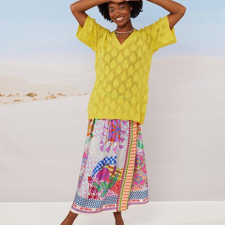 Elizabeth Rangoli Printed Midi Skirt - J’taimeMe369SKIRT