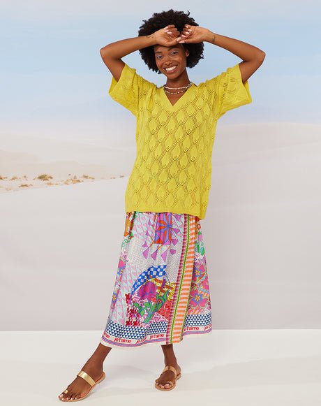 Elizabeth Rangoli Printed Midi Skirt - J’taimeMe369SKIRT