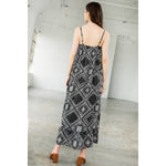 Embroidered Bandana Print Maxi DressTHMLDRESS