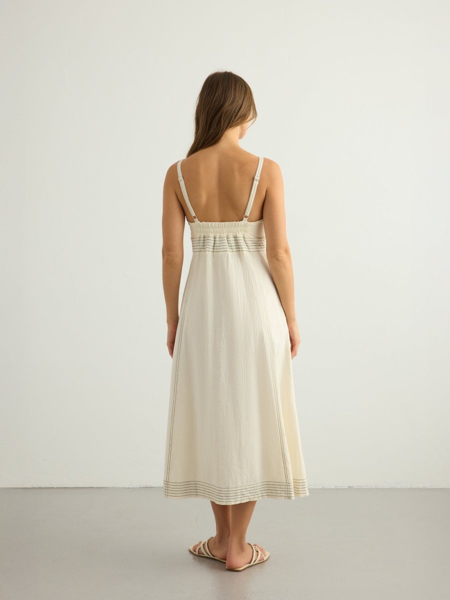 Eva Maxi Dress - NaturalThe HandloomDress