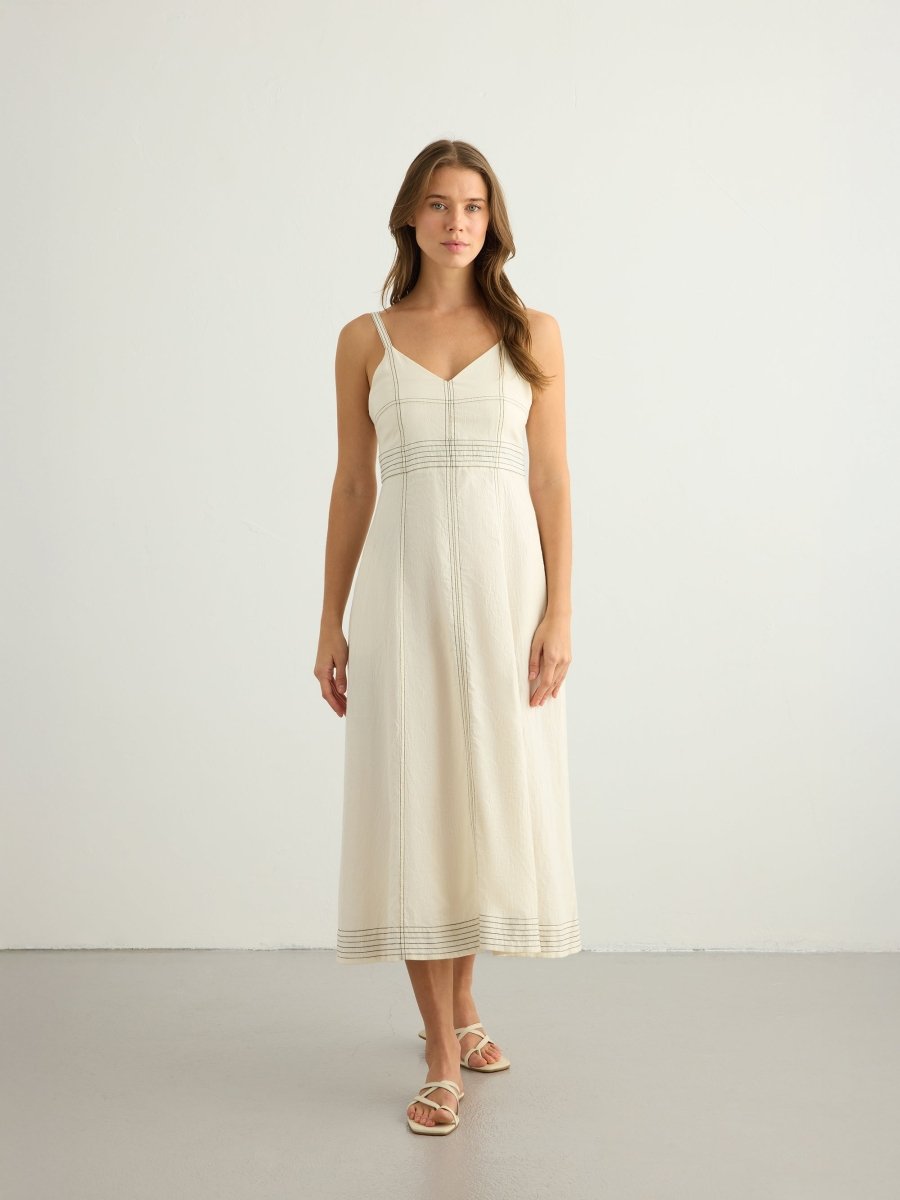 Eva Maxi Dress - NaturalThe HandloomDress