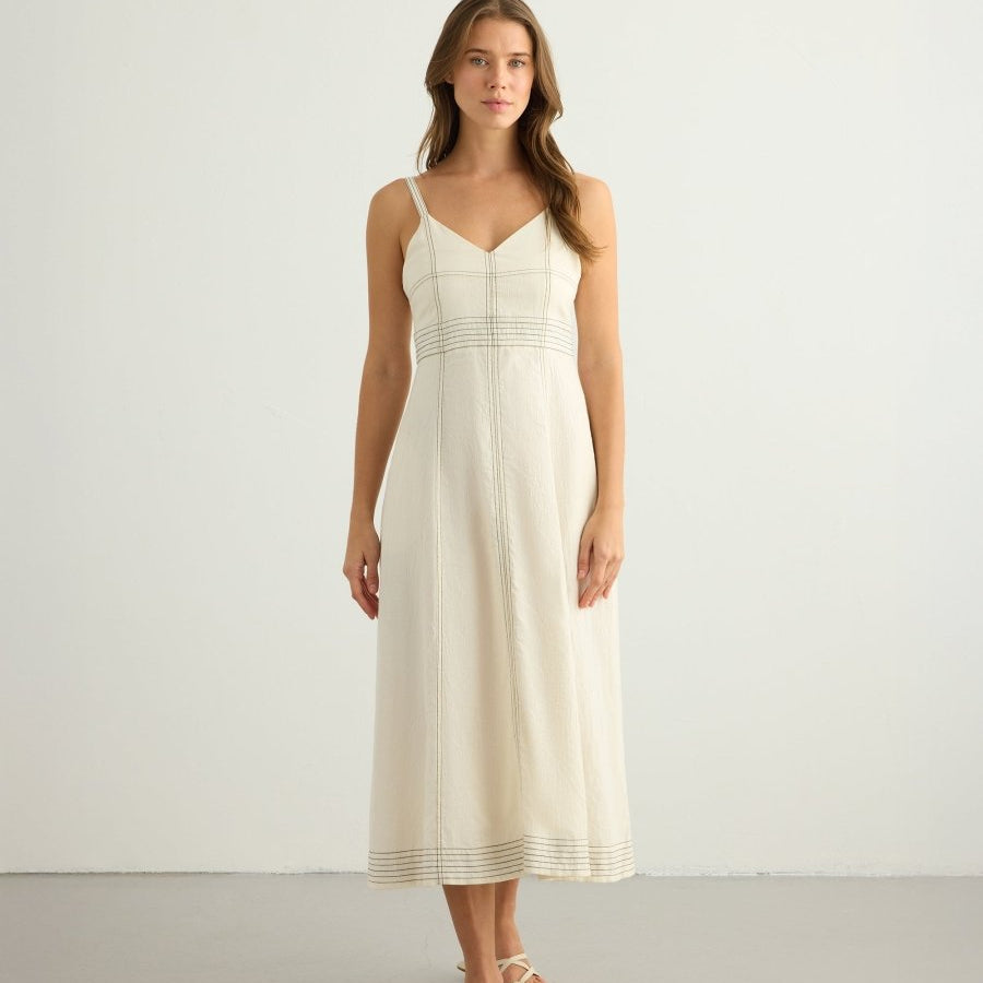 Eva Maxi Dress - NaturalThe HandloomDress