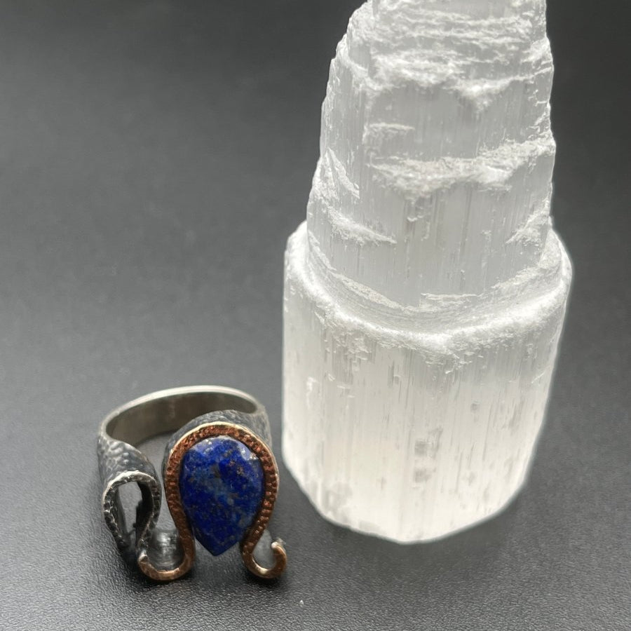 Faceted Lapis RingBORARINGS