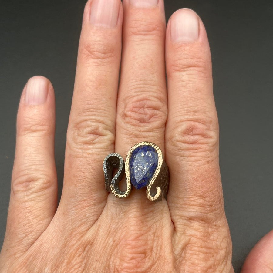 Faceted Lapis RingBORARINGS
