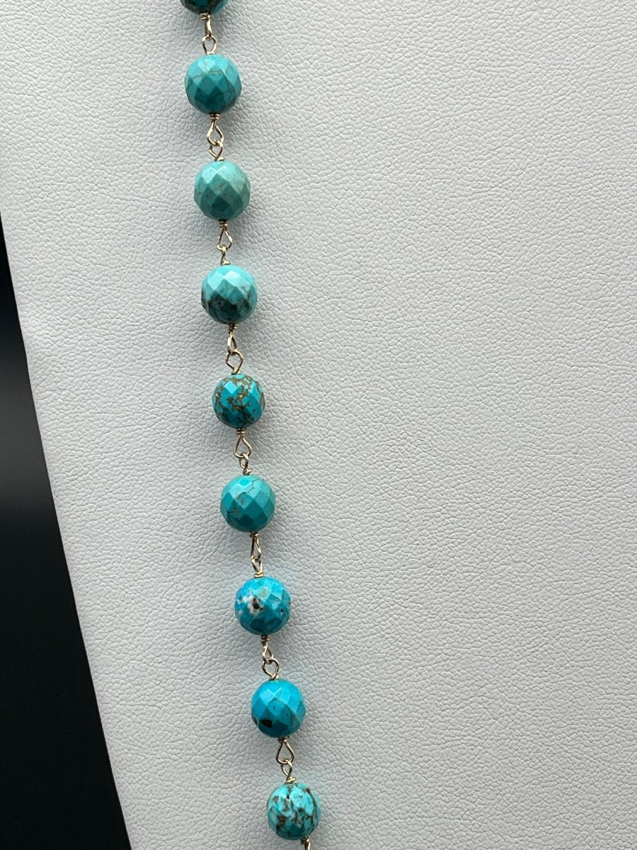 Faceted Turquoise Long StrandBeth ZinkNECKLACES