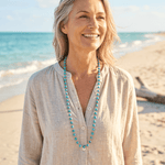 Faceted Turquoise Long StrandBeth ZinkNECKLACES