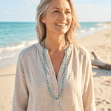 Faceted Turquoise Long StrandBeth ZinkNECKLACES