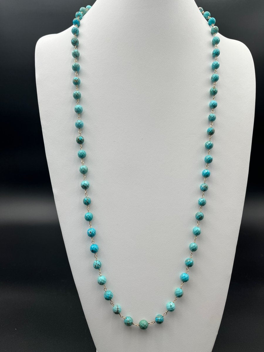 Faceted Turquoise Long StrandBeth ZinkNECKLACES