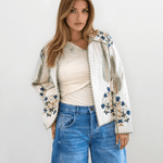Fallon Quilted Reversible Jacket in Navy Victoriannibimtk.comTOPS