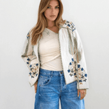 Fallon Quilted Reversible Jacket in Navy Victoriannibimtk.comTOPS