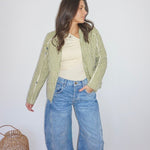 Fallon Quilted Reversible Jacket in Navy Victoriannibimtk.comTOPS