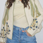 Fallon Quilted Reversible Jacket in Navy Victoriannibimtk.comTOPS