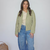 Fallon Quilted Reversible Jacket in Navy Victoriannibimtk.comTOPS