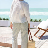 Family Cargo Pant - Moss Green Stripe OrganicEmerson FryBOTTOMS