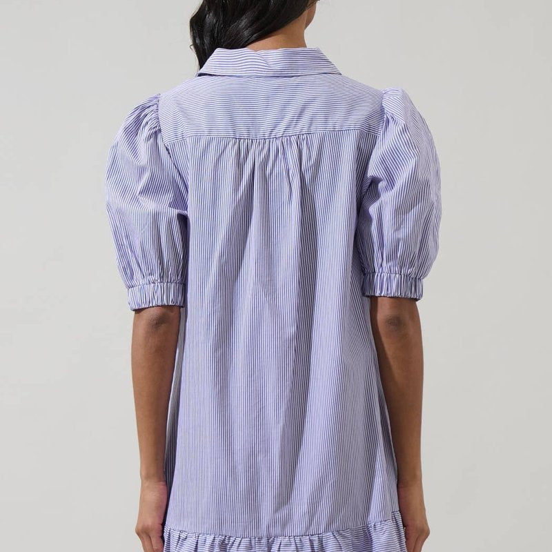 Fannie Striped Levy Button Down Shift DressSugarlipsDRESS