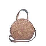 The Dixie| Hand-Tooled Leather Canteen Handbag