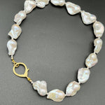 Fireball Baroque Pearl Necklace with Diamond Pavé ClaspBeth ZinkNECKLACES