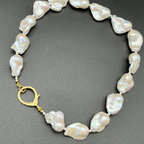 Fireball Baroque Pearl Necklace with Diamond Pavé ClaspBeth ZinkNECKLACES
