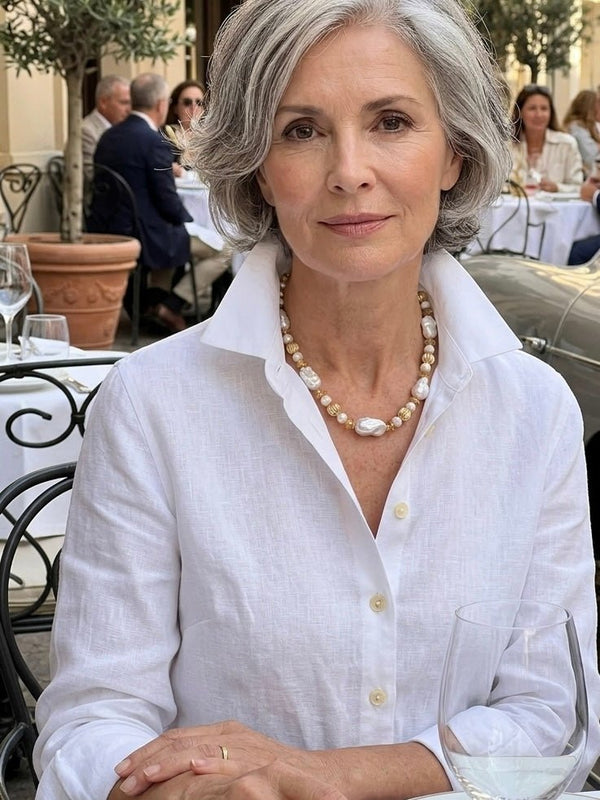 Fireball Pearls with Citrine — OOAK Statement NecklaceBeth ZinkNECKLACES