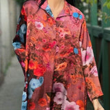 Floral Cupro Shirt DressSpa EssentialsDRESS