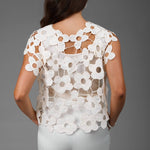Floral Cutout Vest: BeigeSAACHITOPS