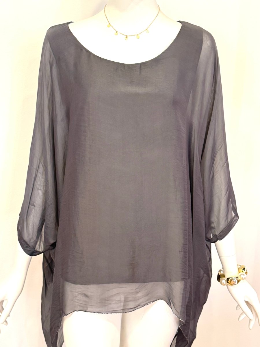 Flowy Silk Top with Lining: One Size - multiple colorsDance in ParisTOPS