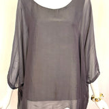 Flowy Silk Top with Lining: One Size - multiple colorsDance in ParisTOPS