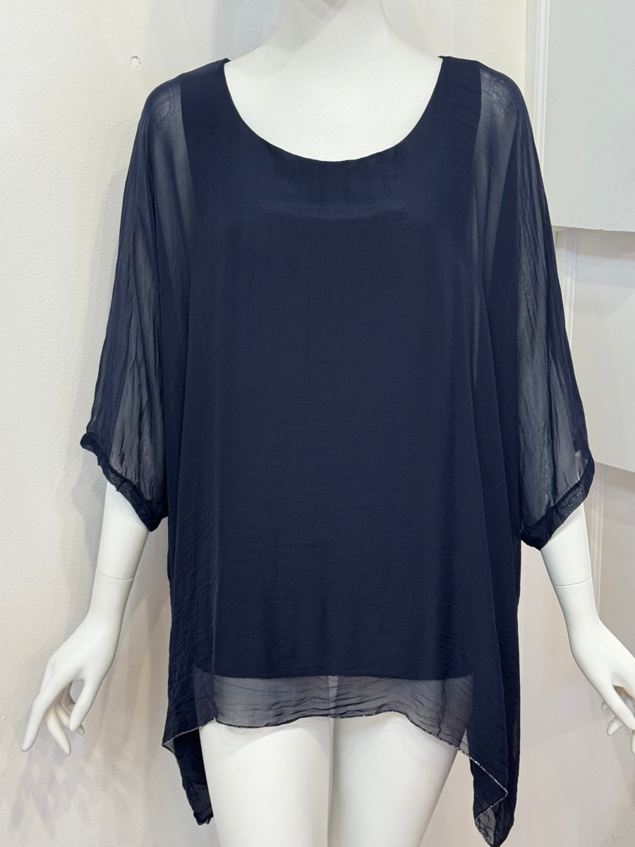 Flowy Silk Top with Lining – One Size - multiple colorsDance in ParisTOPS