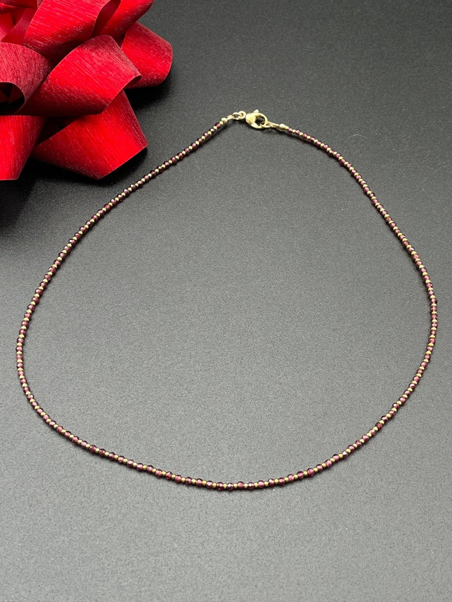 Garnet Cubes ChokerZiabirdNECKLACES