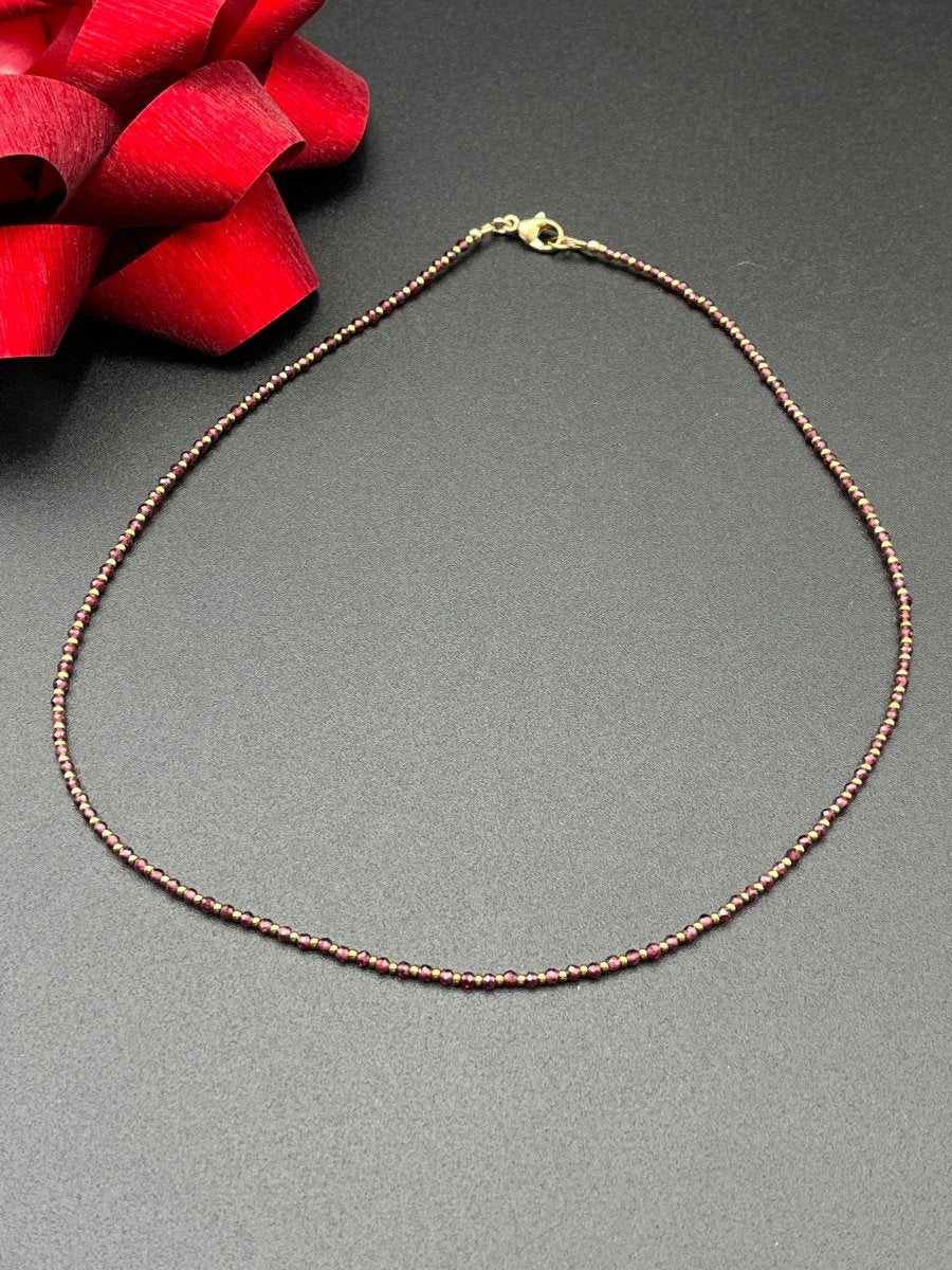 Garnet Cubes ChokerZiabirdNECKLACES