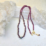 Garnet Rondelles Handknotted 1588James & JezebelleNECKLACES