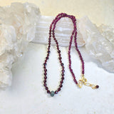 Garnet Rondelles Handknotted 1588James & JezebelleNECKLACES