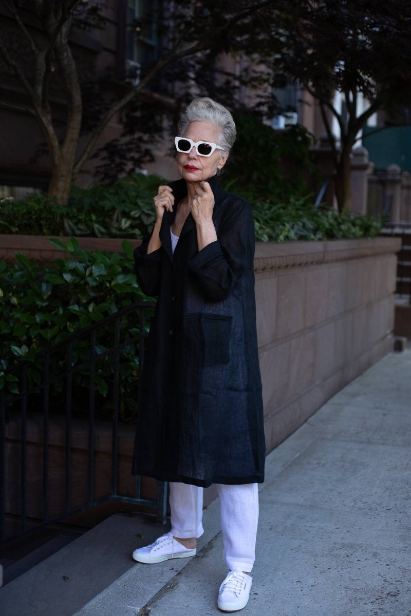 Gauze Linen Long Duster : WhiteVIKOLINOjacket