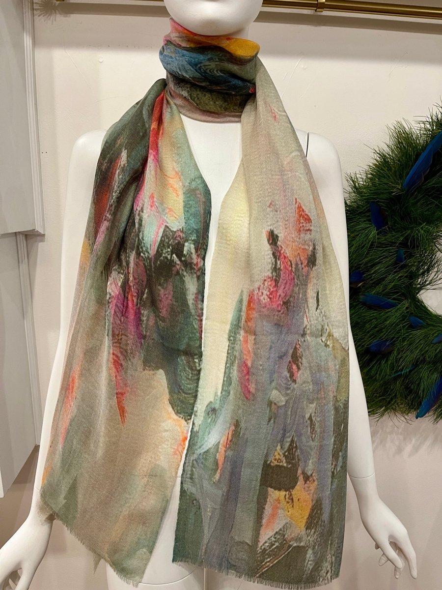 “Genesis” Peggy Vineyard Art in CashmereZiabirdSCARVES