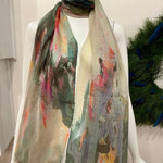 “Genesis” Peggy Vineyard Art in CashmereZiabirdSCARVES