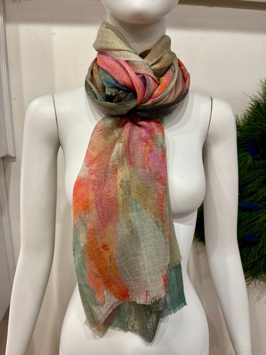 “Genesis” Peggy Vineyard Art in CashmereZiabirdSCARVES
