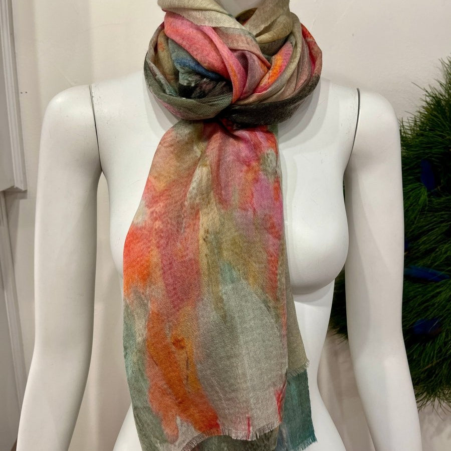 “Genesis” Peggy Vineyard Art in CashmereZiabirdSCARVES